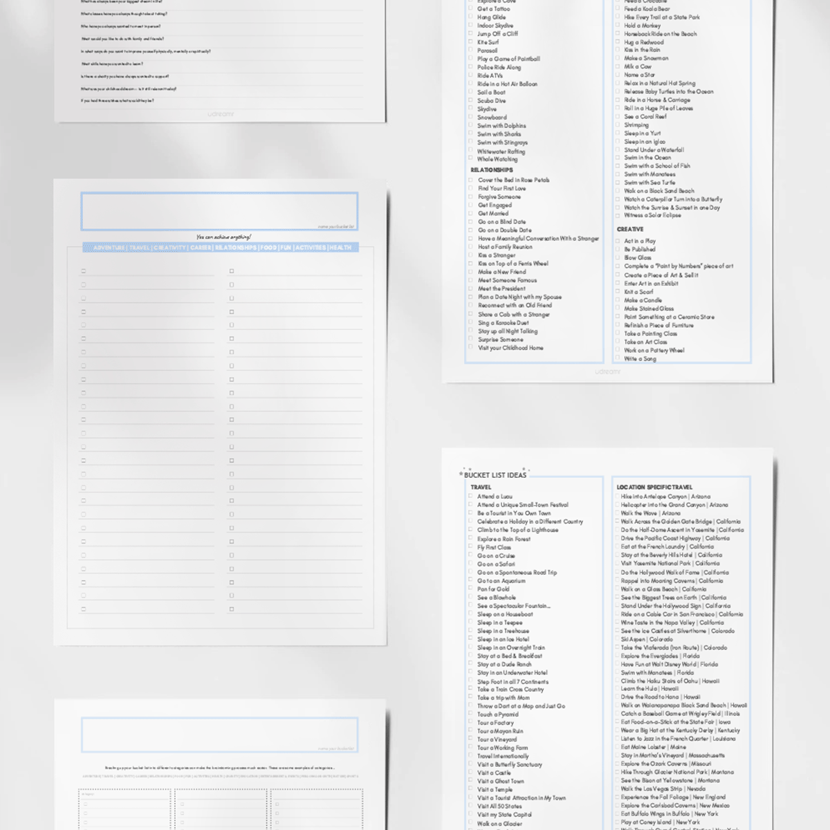 Bucket List (Guided Template)