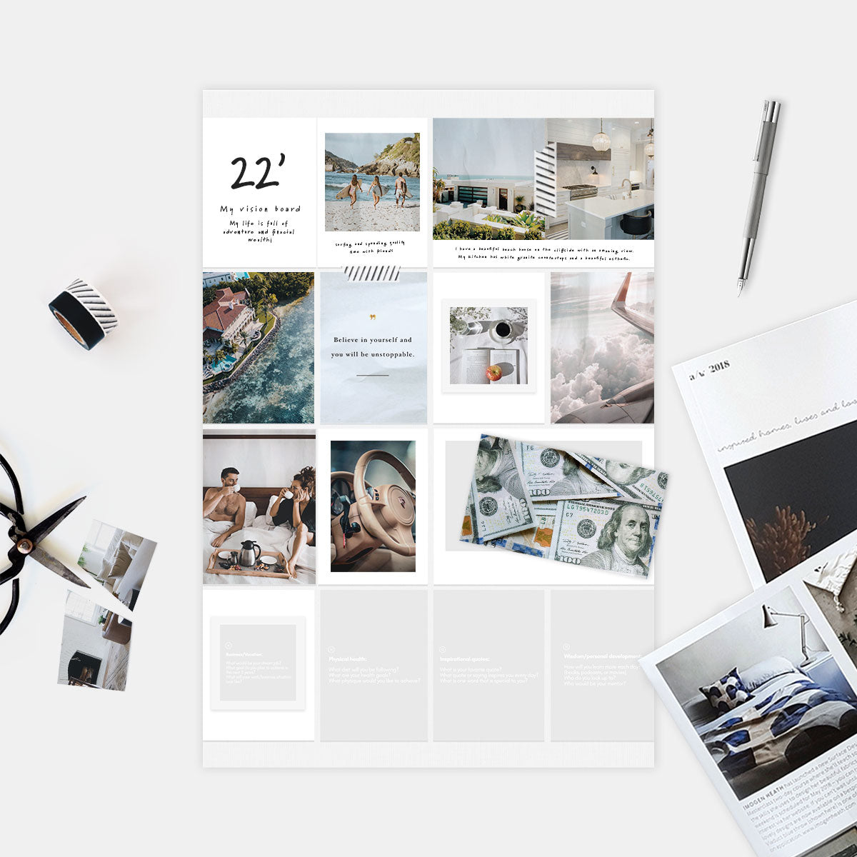 Polaroid DIY Vision Board Vision board, dream board, vision board examples, vision board online, digital vision board, virtual vision board, goal board, goal setting vision board, vision board 2022, manifestation board, creating a vision board.
