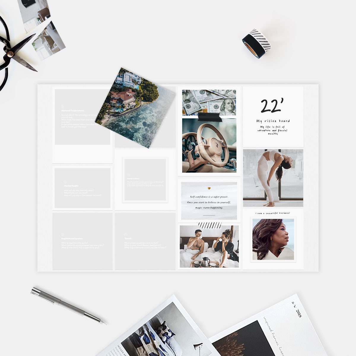 Polaroid DIY Vision Board Vision board, dream board, vision board examples, vision board online, digital vision board, virtual vision board, goal board, goal setting vision board, vision board 2022, manifestation board, creating a vision board.